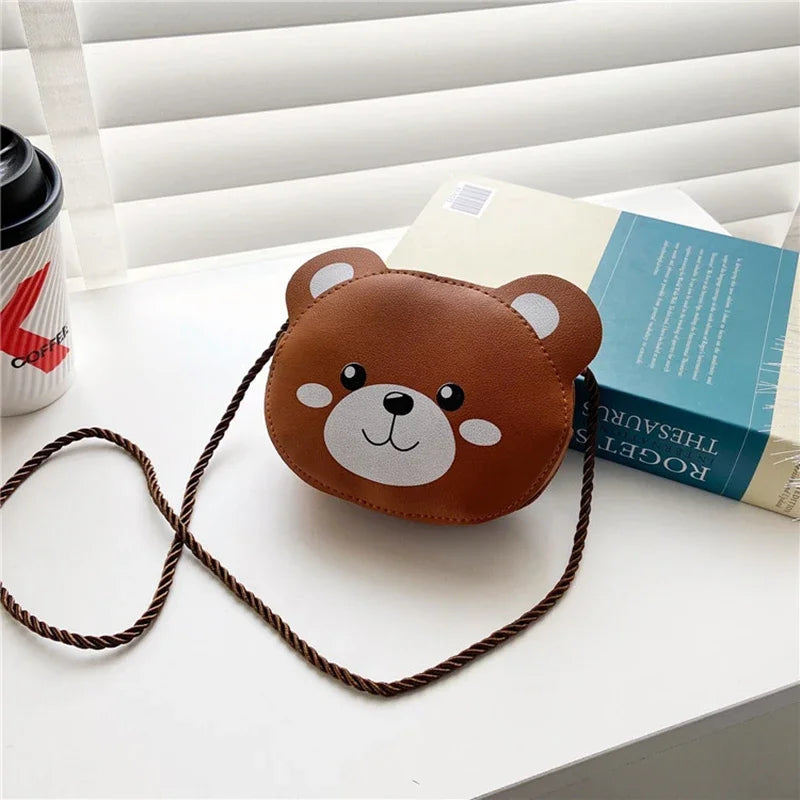 Bambini Neonate Ragazzi Cartone animato Animale Borsa Borsa a tracolla Design Borsa Borse Borse in pelle PU Simpatico coniglio Borsa a tracolla con chiusura a scatto 2024 Regalo