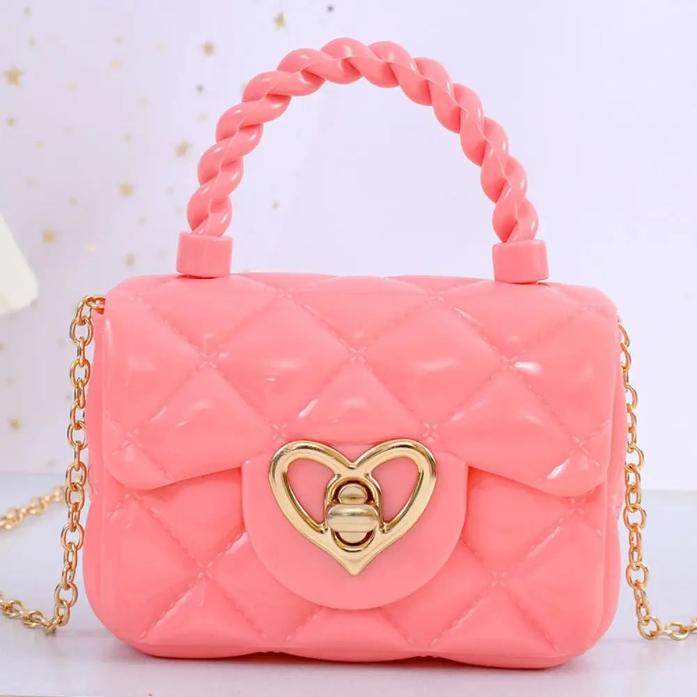 Moda bambini borse a tracolla in pelle PU borse a tracolla a cuore per ragazze bambini Mini portamonete borsa di gelatina borsa per bambini regali