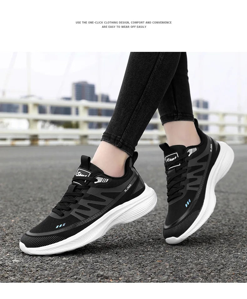 Nuove scarpe da corsa in mesh traspirante da donna Sneakers da esterno leggere Scarpe da passeggio da palestra antiscivolo Scarpe casual alla moda per le donne