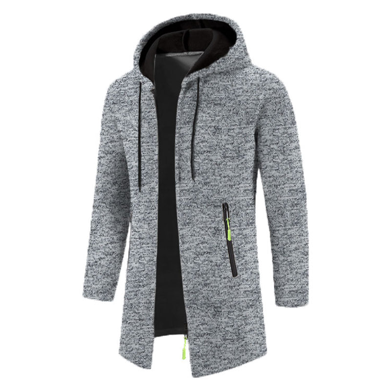 Felpe con cappuccio da uomo Felpe a maniche lunghe da uomo con cerniera con cappuccio Giacca invernale oversize da uomo Cappotto maglione nero