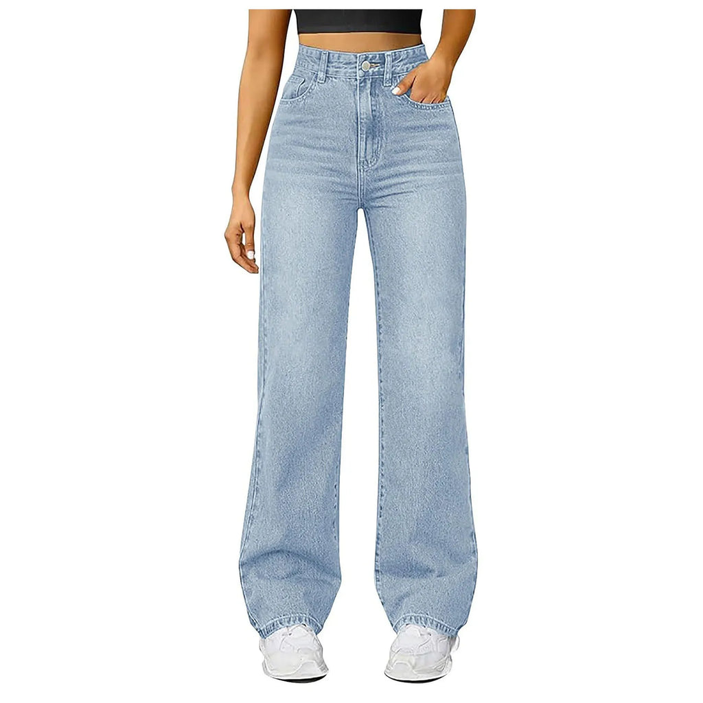 2025 Jeans delle nuove donne Pantaloni larghi in denim allentato retrò europei e americani Dimagranti Jeans a vita alta per le donne