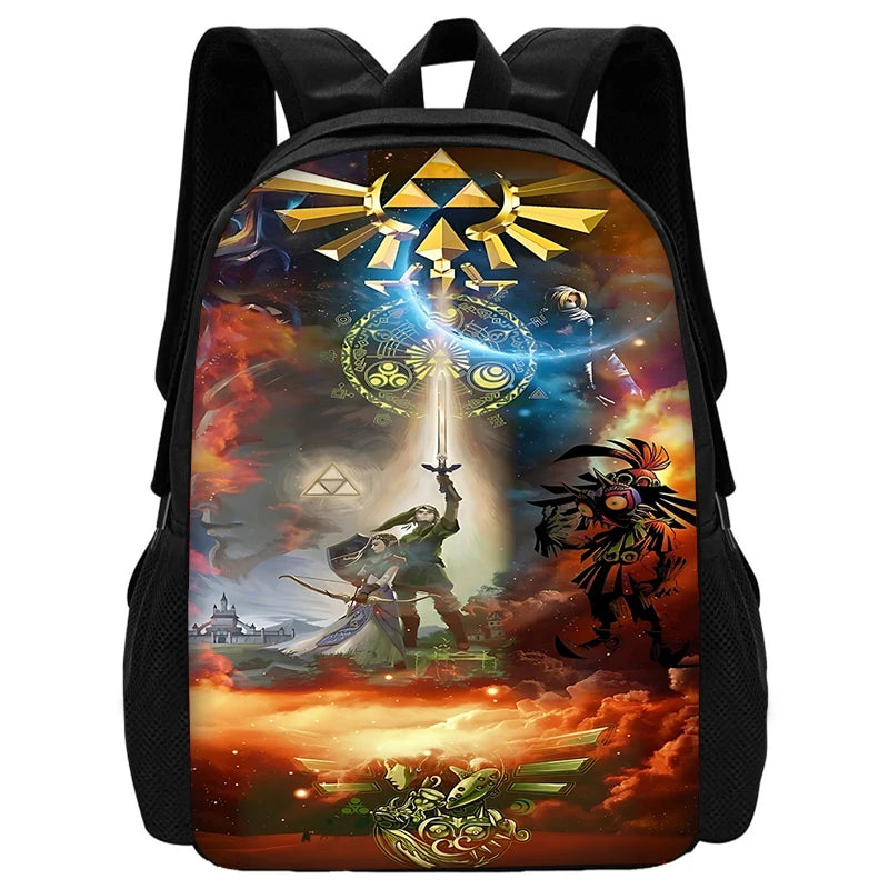 Zaino per la scuola dei bambini The Legends of Zeldas con borse per il pranzo, borse per matite, borse per la scuola per ragazzi e ragazze, miglior regalo