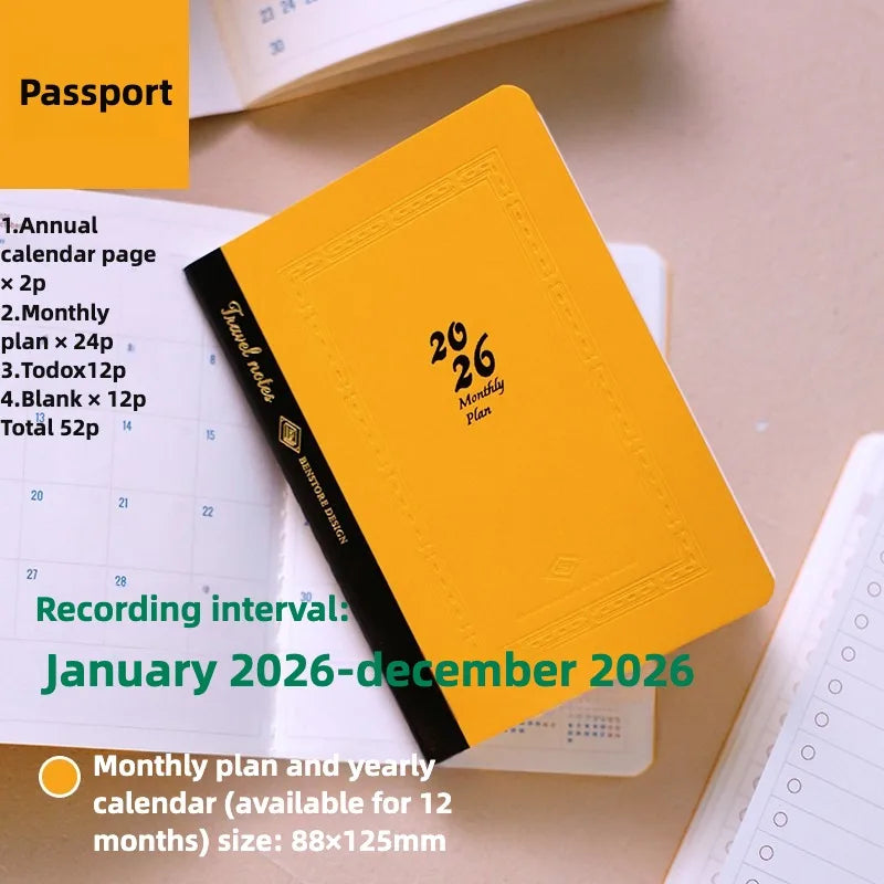 Fromthenon Travelers Notebook Standard Passport Replacement Inner Page Travel Planner Journal Notebook Refill Supplies