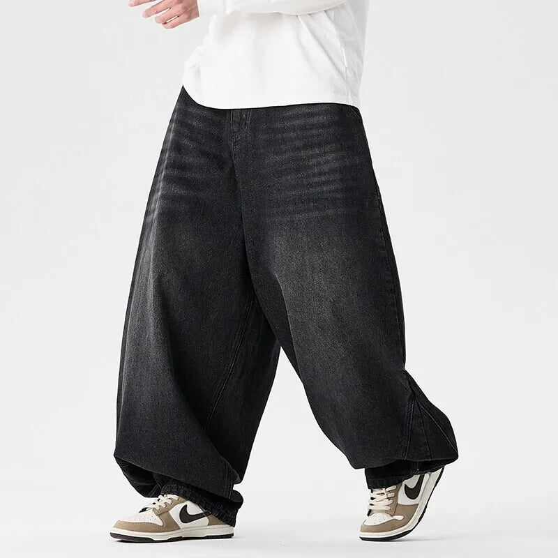 Pantaloni in denim a gamba larga da uomo streetwear Jeans larghi Harajuku Pantaloni jeans oversize casual da uomo Moda uomo di grandi dimensioni 5XL