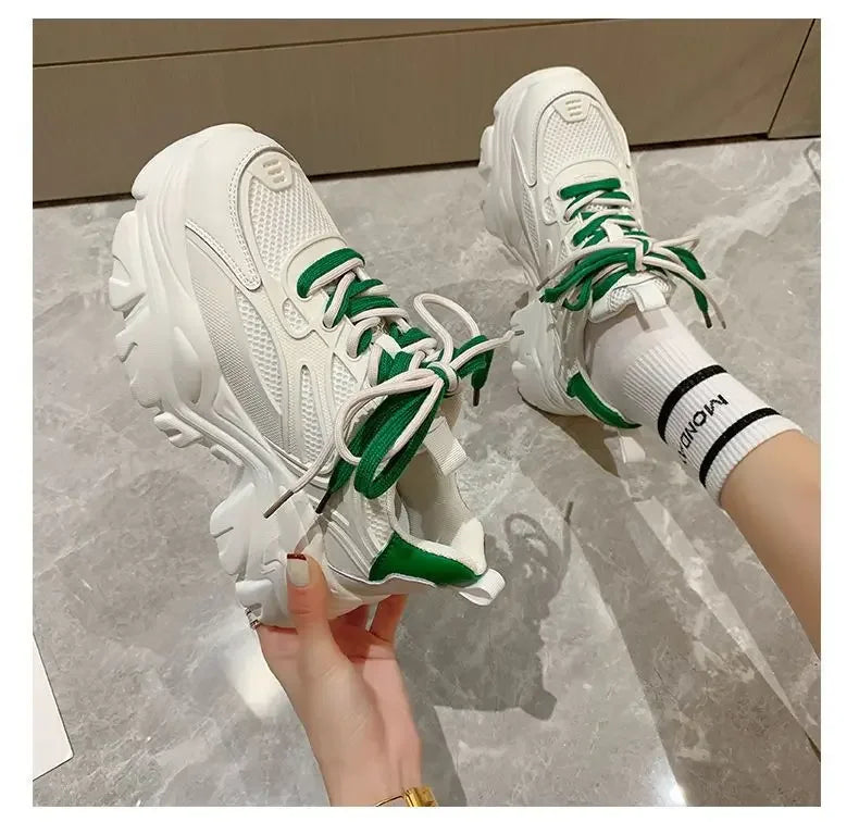 Women Footwear Whit High On Platform Ladies Shoes Daily Routine Light Korean Quality Cheap Vulcanized For Stylish Offer 39