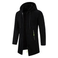 Felpe con cappuccio da uomo Felpe a maniche lunghe da uomo con cerniera con cappuccio Giacca invernale oversize da uomo Cappotto maglione nero