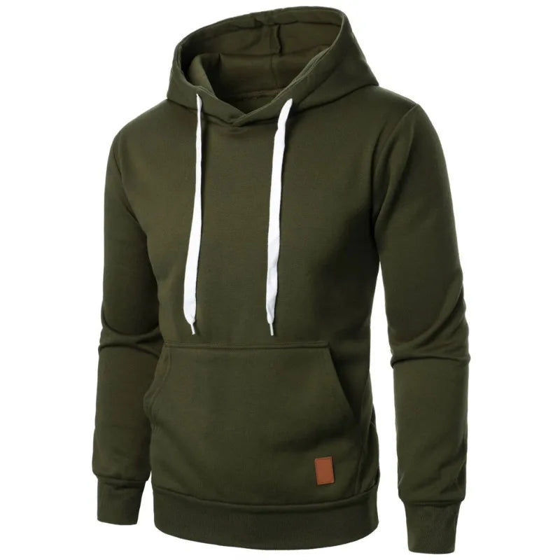 Felpe con cappuccio casual da uomo con colletto con cappuccio e coulisse Felpe Camicie a maniche lunghe Outdoor Streetwear Pullover leggero tinta unita