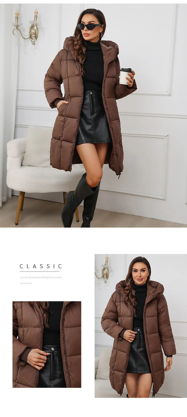 Cappotto lungo da donna 2024 Nuovo autunno inverno Parka femminile piumino di cotone spesso Femme Casual corto caldo capispalla spesso Top da donna