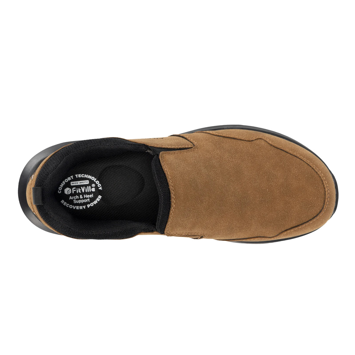 FitVille Mocassini da trekking extra larghi da uomo, comode scarpe da passeggio ortopediche con supporto per l'arco plantare per sentieri di trekking all'aperto, piedi piatti e sollievo dal dolore ai piedi