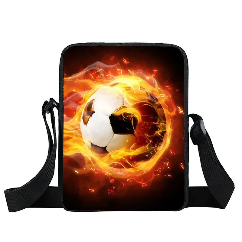 Cool Footbally / Soccerly Print Messenger Bag ragazze ragazzi borse borsa a tracolla per bambini da viaggio borse a tracolla per bambini