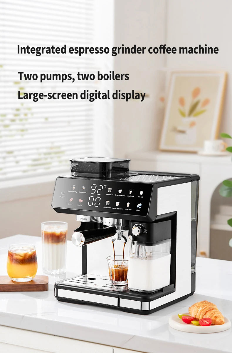 Multifunctional Fancy Automatic Coffee Machine, Commercial Milk Frothing And Grinding Integrated Coffee Machine