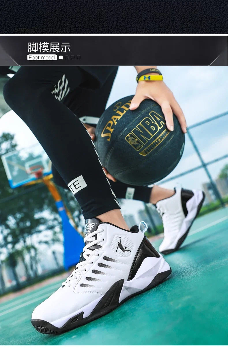 Scarpe da ginnastica da uomo in pelle di marca Comode scarpe da basket leggere antiscivolo Scarpe da basket impermeabili da basket da uomo