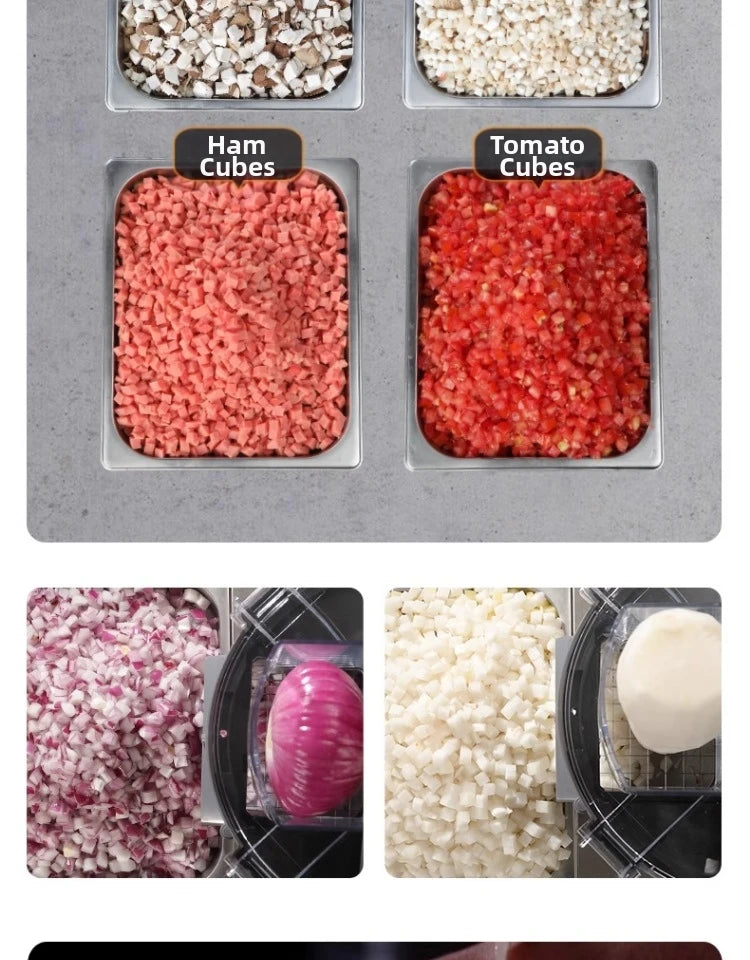 4-in-1 Vegetable Slicer Machine, Electric Food Chopper for Kitchen Household/Commercial Use Commercial-Grade Efficient Vegetable