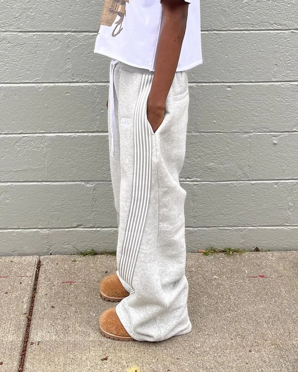 Y2k Grigio Pantaloni Casual Vintage Funzionale Tattico da Uomo Premium da Jogging Pantaloni a Gamba Larga con Coulisse Streetwear Pantaloni Sportivi