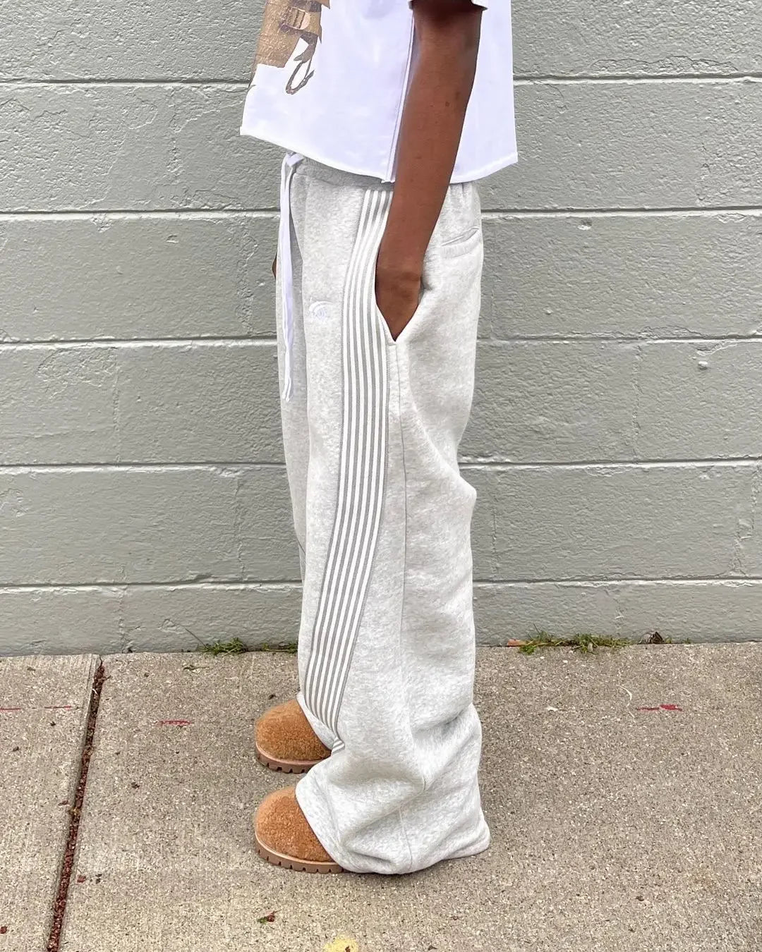 Y2k Grigio Pantaloni Casual Vintage Funzionale Tattico da Uomo Premium da Jogging Pantaloni a Gamba Larga con Coulisse Streetwear Pantaloni Sportivi