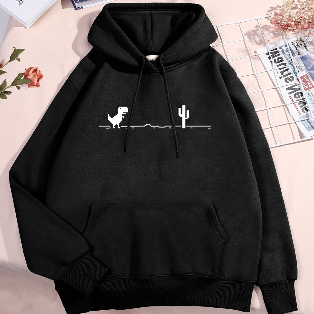 Felpa con cappuccio da piccolo dinosauro per malfunzione di rete uomo donna nuova felpa con cappuccio pullover addensata felpa con tasca carina autunno caldo felpa con cappuccio O-Nec