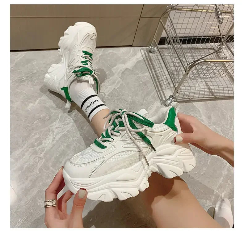 Calzature da donna con plateau High On scarpe da donna Daily Routine Light qualità coreana vulcanizzata a buon mercato per offerta elegante 39