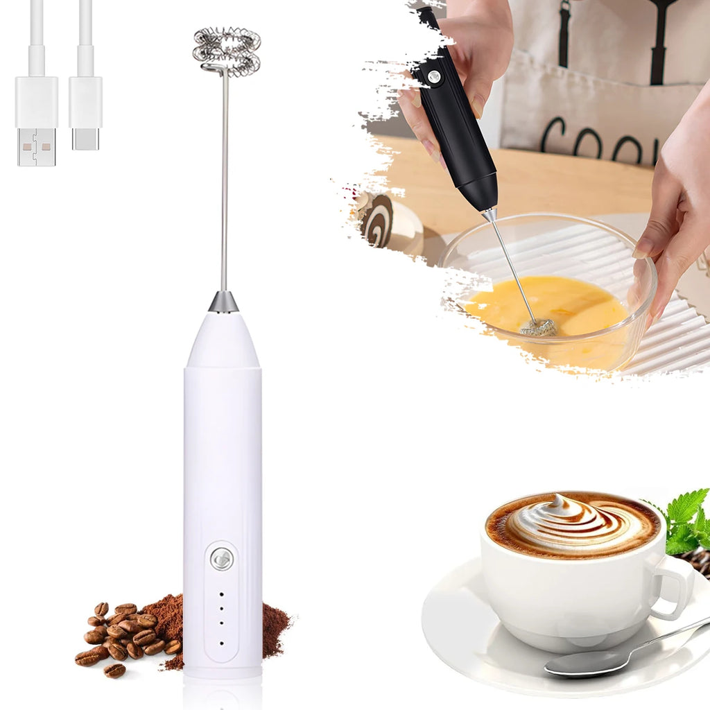 Electric Mixer Handheld Milk Frother 300mAh 3-Speed Adjustable Suitable for Coffee Milk Kitchen Accessories Portable Egg Beater