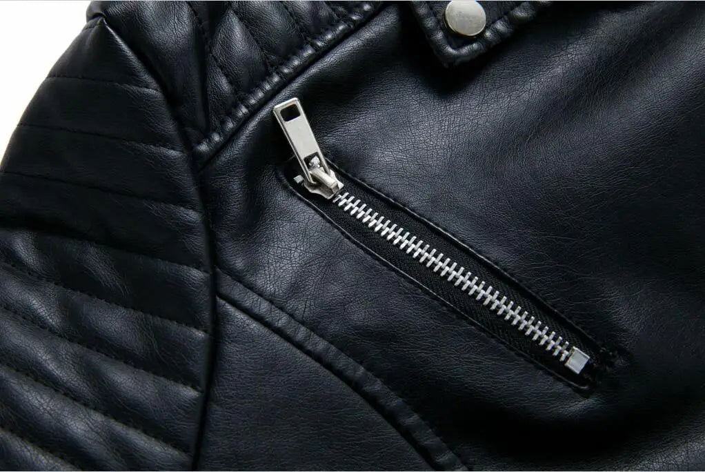 2026 Giacca in ecopelle da donna di nuova moda, cappotto casual in PU con cerniera primavera autunno, capispalla da motociclista femminile abbigliamento da donna S-XXXL