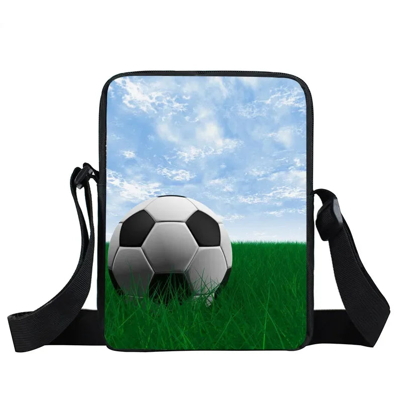 Cool Footbally / Soccerly Print Messenger Bag ragazze ragazzi borse borsa a tracolla per bambini da viaggio borse a tracolla per bambini