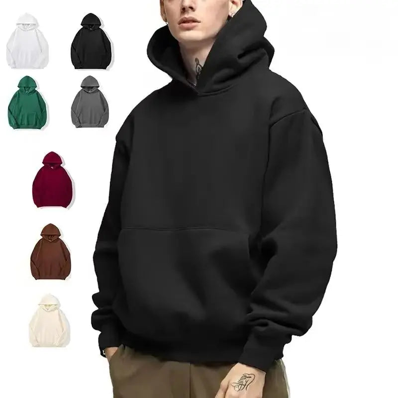 Felpa con cappuccio unisex maglione di alta qualità moda hip-hop casual top trendy primavera e autunno solido colorato confortevole nuovo stile 2025