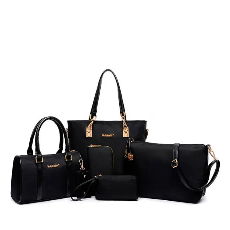 TRAVEASY 6 Set Borsa da donna alla moda Oxford Nuove borse da donna Borse tote di grande capacità Borsa a tracolla piccola per donna
