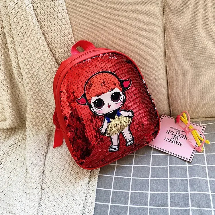 Borse zaino con paillettes per bambini carini 3-6 anni Borsa da scuola per bambini adorabili per asilo Moda Cartoon Borse per neonate Zaino