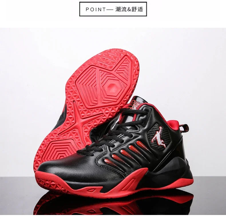 Scarpe da ginnastica da uomo in pelle di marca Comode scarpe da basket leggere antiscivolo Scarpe da basket impermeabili da basket da uomo