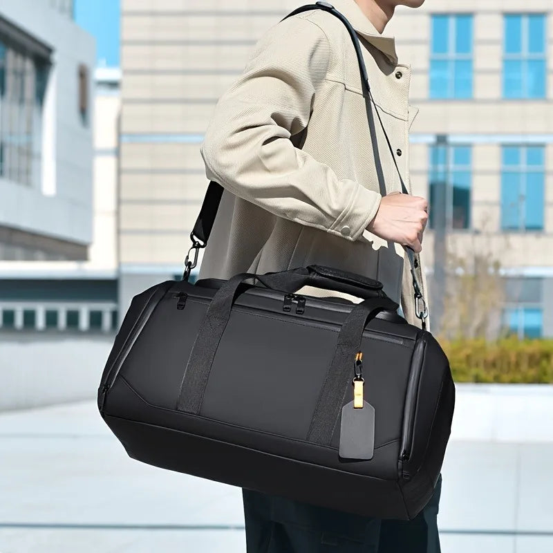 Borsa da Viaggio Grande Capacità per Uomo, Spaziosa Borsa Sportiva da Palestra con Scomparti Multipli, Borsone per Weekend e Pernottamenti