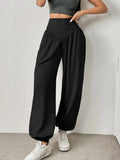Leggings da donna a vita alta Pantaloni lanterna Pantaloni con risvolto Pantaloni da ballo comodi e traspiranti Jeggings fitness da palestra