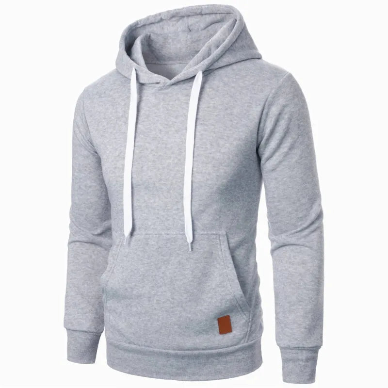 Felpe con cappuccio casual da uomo con colletto con cappuccio e coulisse Felpe Camicie a maniche lunghe Outdoor Streetwear Pullover leggero tinta unita