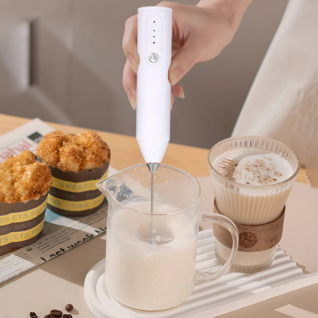 Electric Mixer Handheld Milk Frother 300mAh 3-Speed Adjustable Suitable for Coffee Milk Kitchen Accessories Portable Egg Beater