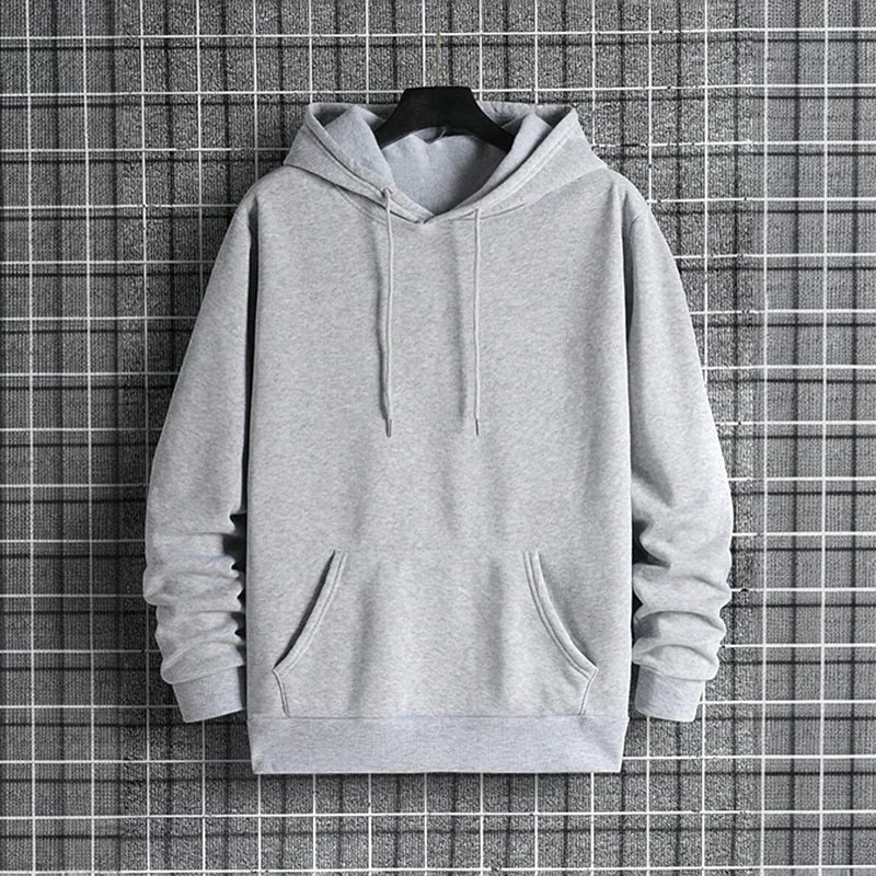 2025 Autunno/Inverno Nuovo Arrivo Felpa Con Cappuccio da Uomo di Alta Qualità di Colore Solido Felpa con Cappuccio Maschile Casa All'aperto Casual Moda Pullover