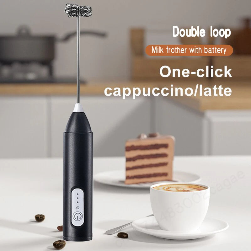Electric Coffee Milk Foaming Mixer Coffee Creamer Whisk Handheld Egg Beater Froth Mixer Kitchen Automatic Kitchen Whisk Tools