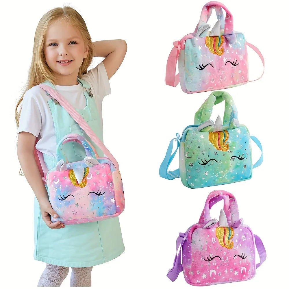 Borse a Tracolla Unicorno alla Moda per Bambine, Graziose Borsette per Bambini, Regalo di Compleanno, Piccola Borsa per Bambine