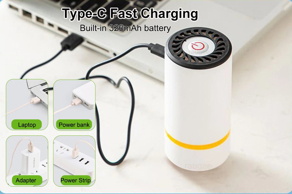 Electric Vacuum Sealer Pump Handheld Mini Electric Vacuum Pump Mini Food Vacuum Sealer Machine with Reusable Vacuum Sealing Bags