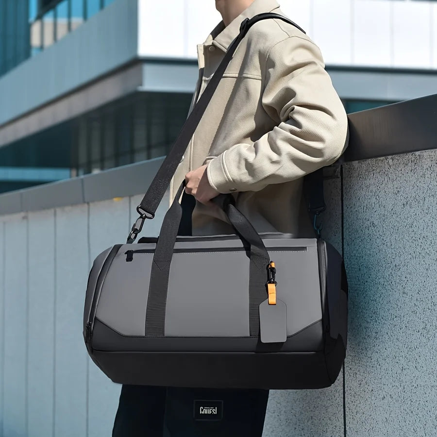 Borsa da Viaggio Grande Capacità per Uomo, Spaziosa Borsa Sportiva da Palestra con Scomparti Multipli, Borsone per Weekend e Pernottamenti