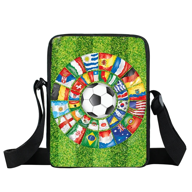 Cool Footbally / Soccerly Print Messenger Bag ragazze ragazzi borse borsa a tracolla per bambini da viaggio borse a tracolla per bambini