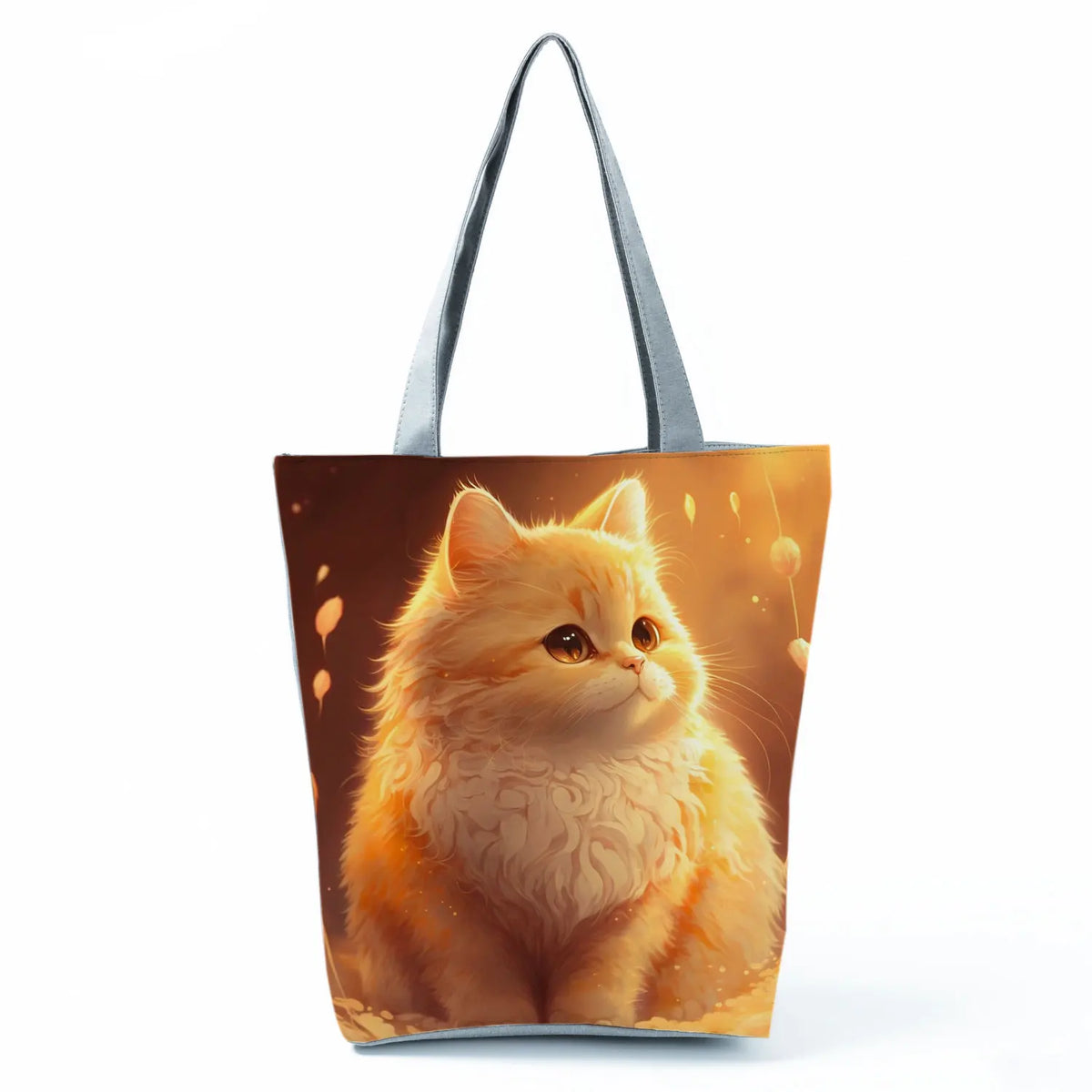 Pretty Cartoon Cat Print borse borse da spiaggia da donna ad alta capacità Cute Animal Graphic Eco borse per la spesa riutilizzabili portatili