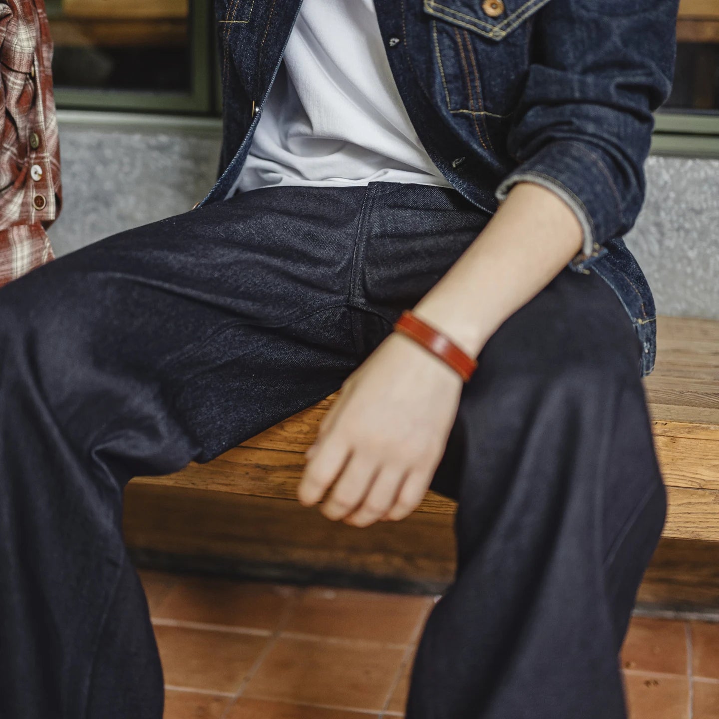 Maden Vintage Jeans da uomo in denim grezzo con cimosa da 15,6 once Pantaloni a gamba larga con cerniera YKK Jeans dritti per l'autunno e l'inverno