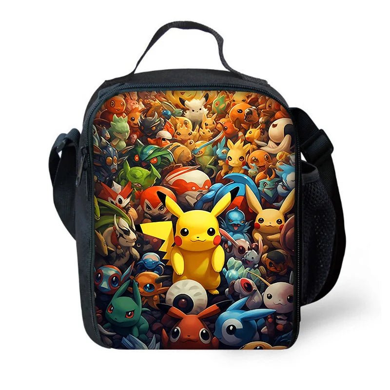 Zaino per la scuola per bambini con cartoni animati di Potdemiel, con borse per il pranzo, borse per matite, zaini per ragazzi e ragazze, P-PokéS, il miglior regalo