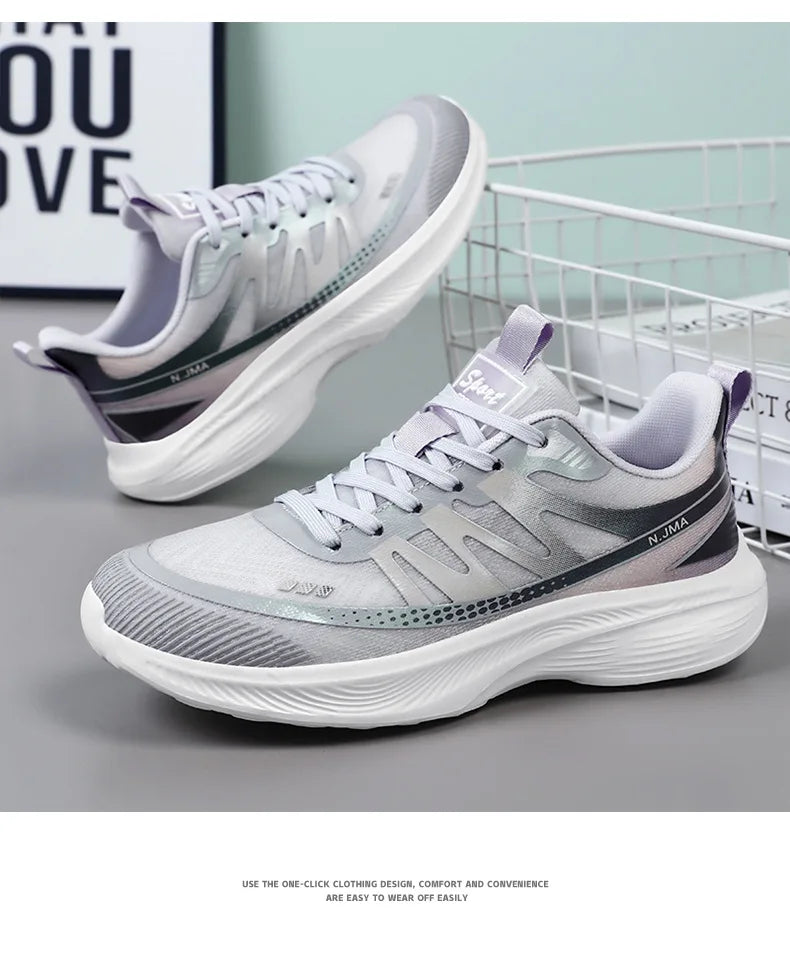 Nuove scarpe da corsa in mesh traspirante da donna Sneakers da esterno leggere Scarpe da passeggio da palestra antiscivolo Scarpe casual alla moda per le donne