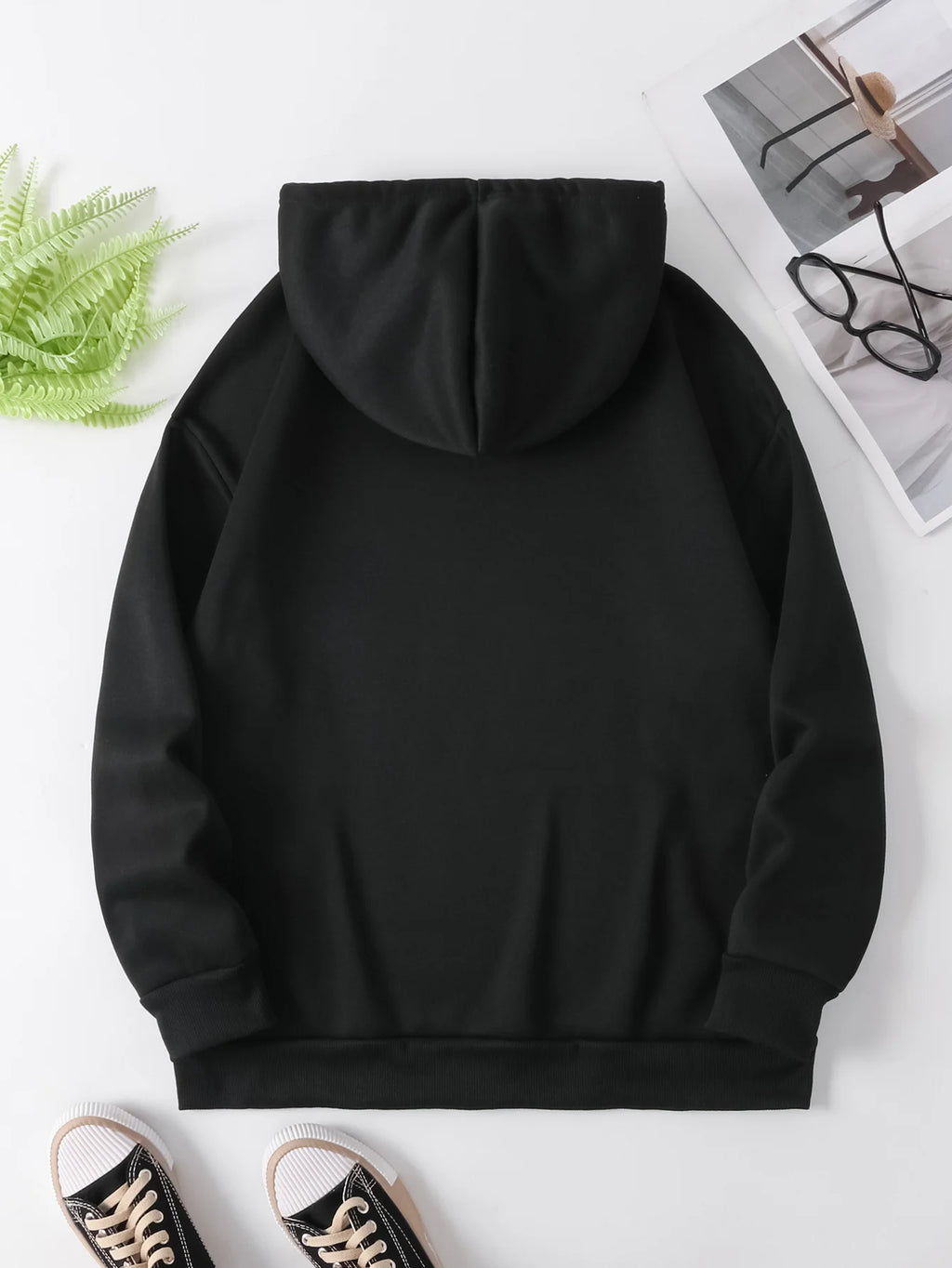 Felpa con cappuccio girocollo autunno e inverno da donna stampata con motivo floreale colorato Felpa casual a maniche lunghe Abbigliamento da donna