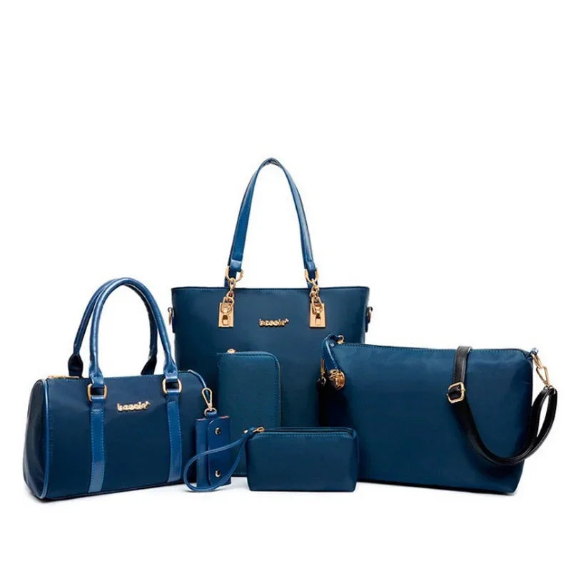 TRAVEASY 6 Set Borsa da donna alla moda Oxford Nuove borse da donna Borse tote di grande capacità Borsa a tracolla piccola per donna
