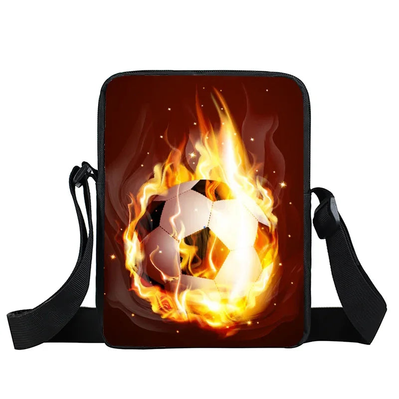 Cool Footbally / Soccerly Print Messenger Bag ragazze ragazzi borse borsa a tracolla per bambini da viaggio borse a tracolla per bambini