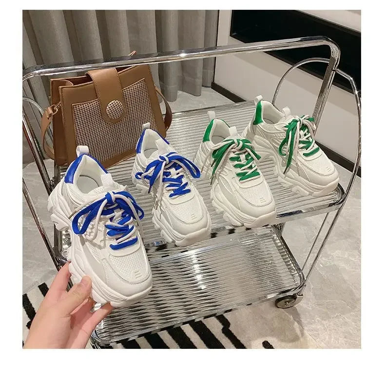 Women Footwear Whit High On Platform Ladies Shoes Daily Routine Light Korean Quality Cheap Vulcanized For Stylish Offer 39