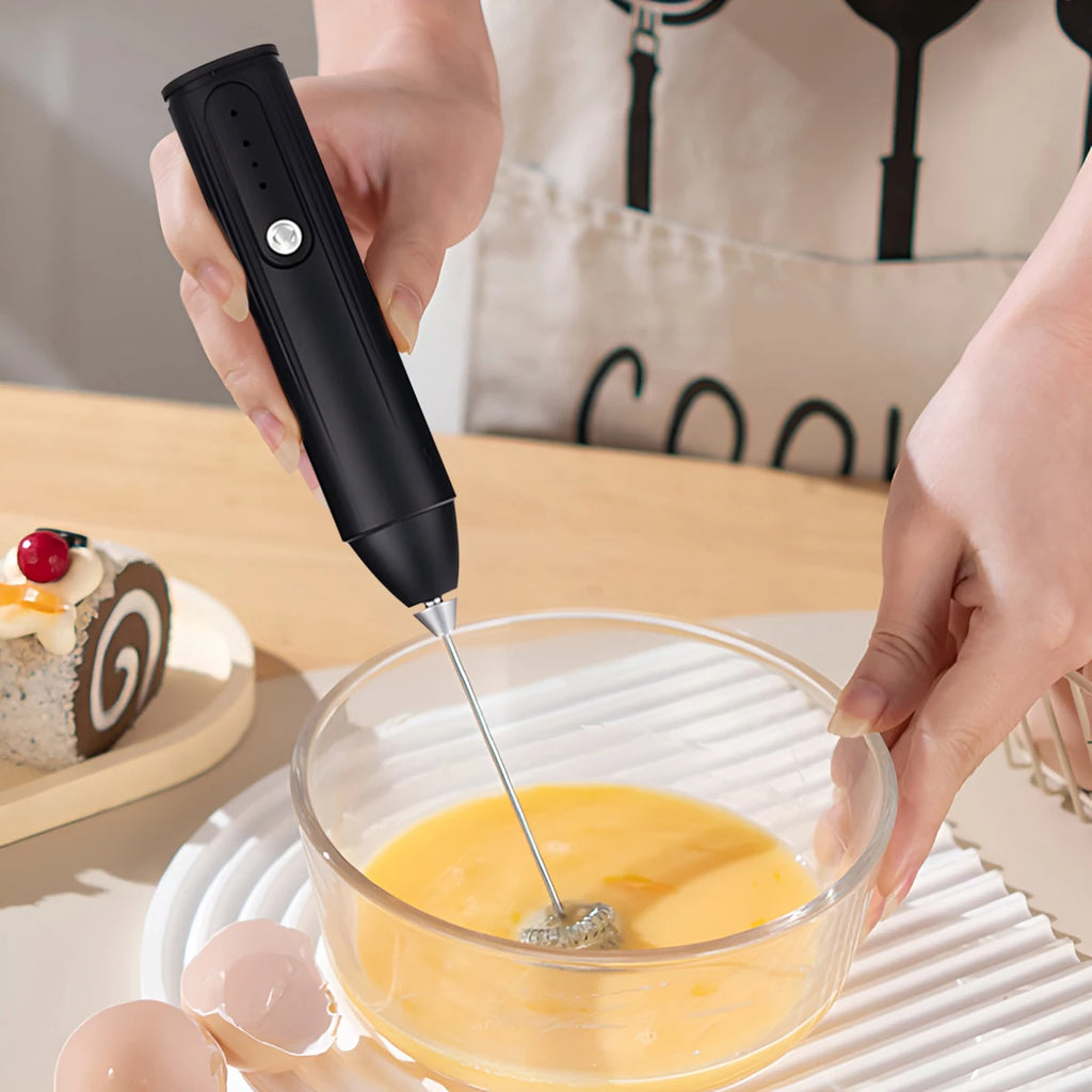 Electric Mixer Handheld Milk Frother 300mAh 3-Speed Adjustable Suitable for Coffee Milk Kitchen Accessories Portable Egg Beater