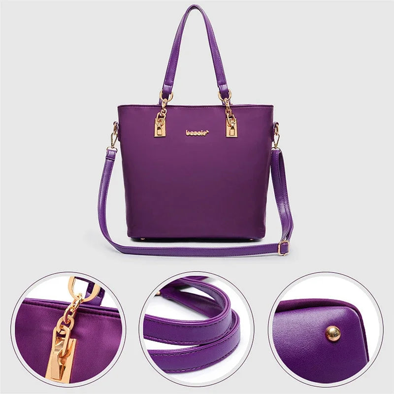 TRAVEASY 6 Set Borsa da donna alla moda Oxford Nuove borse da donna Borse tote di grande capacità Borsa a tracolla piccola per donna