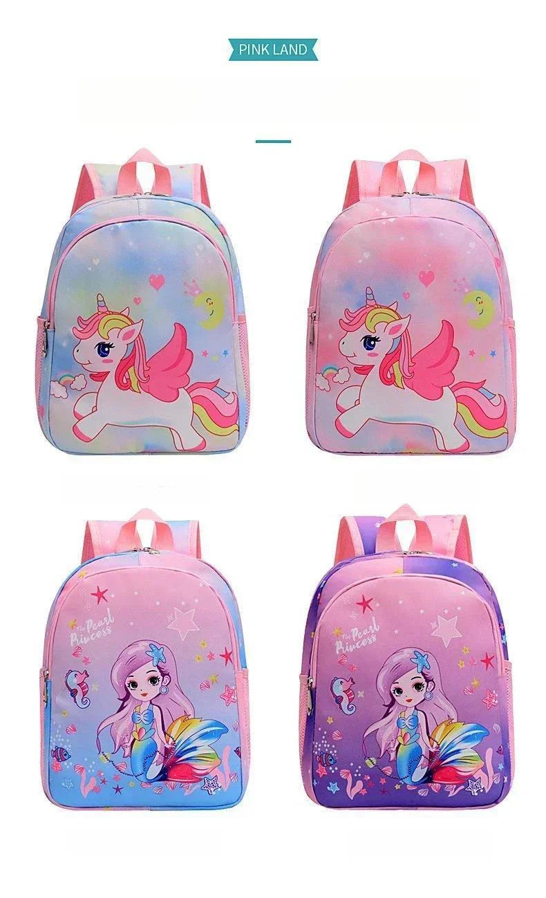 Nuovo zaino per bambini Cartoon simpatico unicorno sirena stampa zainetto asilo zainetto leggero