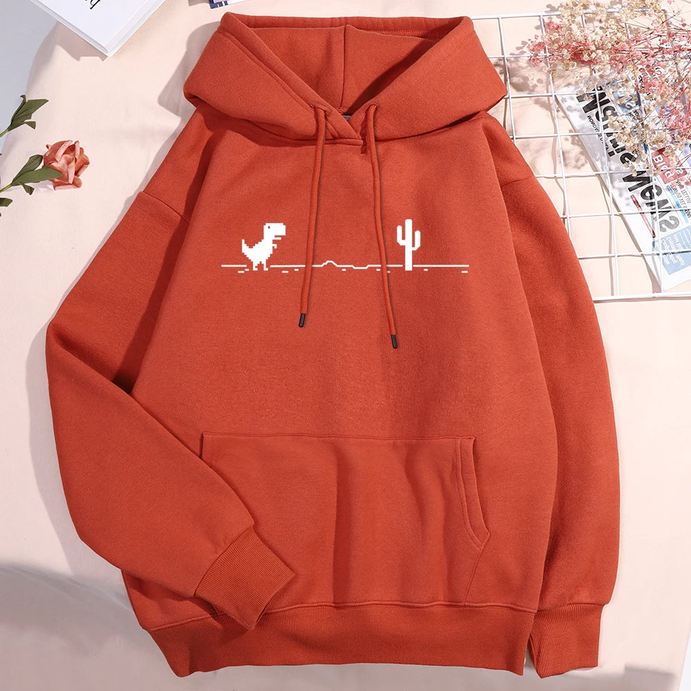 Felpa con cappuccio da piccolo dinosauro per malfunzione di rete uomo donna nuova felpa con cappuccio pullover addensata felpa con tasca carina autunno caldo felpa con cappuccio O-Nec